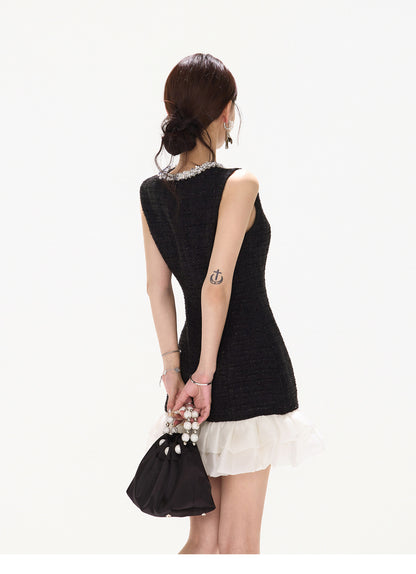 CHIC SEQUIN RUFFLE MINI DRESS