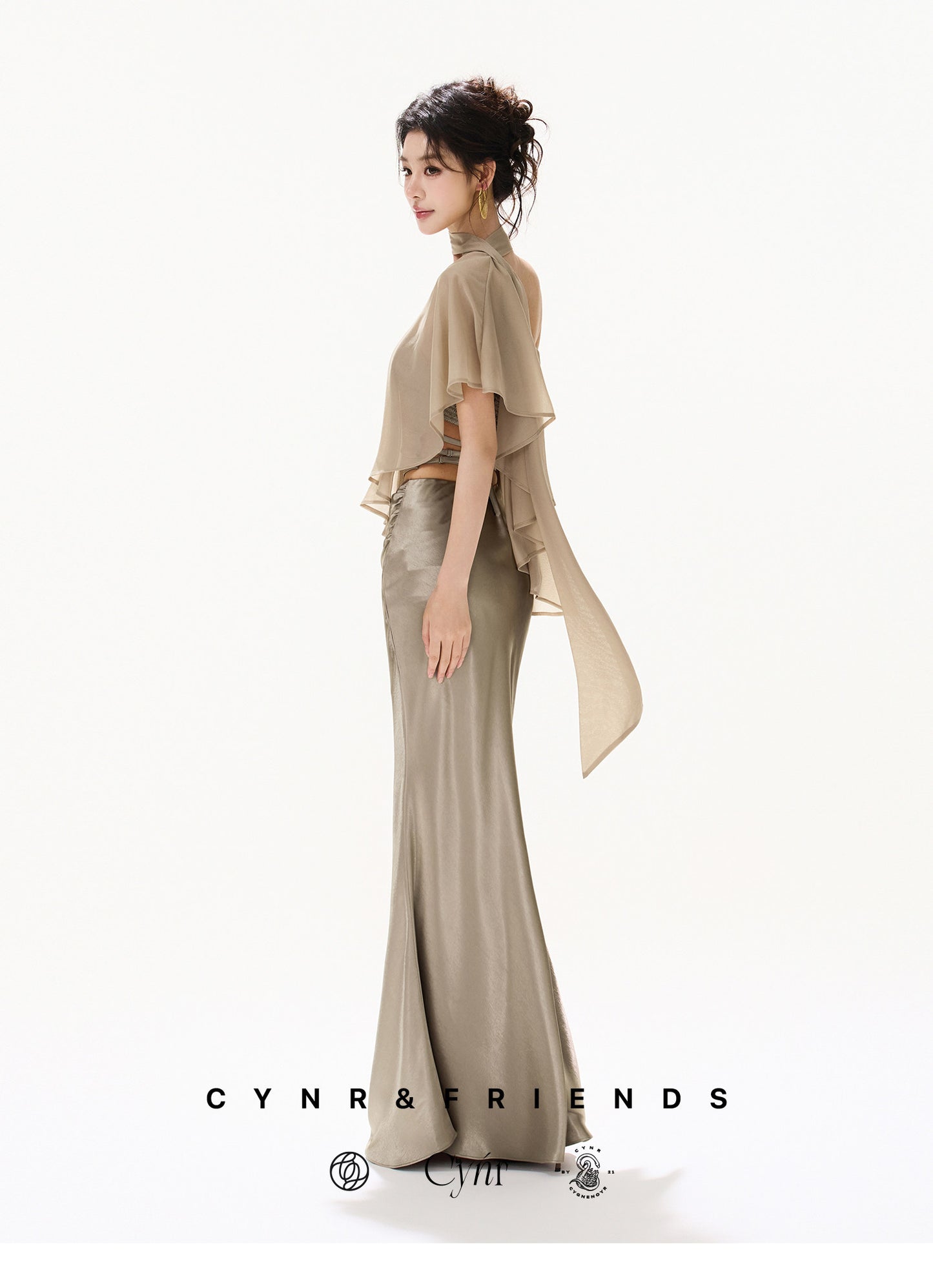 CHAMPAGNE DRAPED MERMAID SET