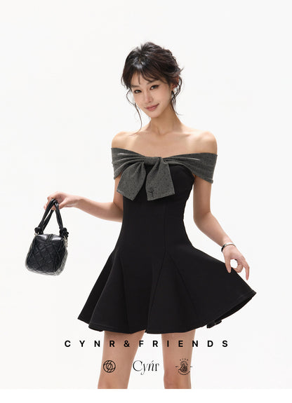 【日本在庫 】OFF SHOULDER POLKA DOT DRESS