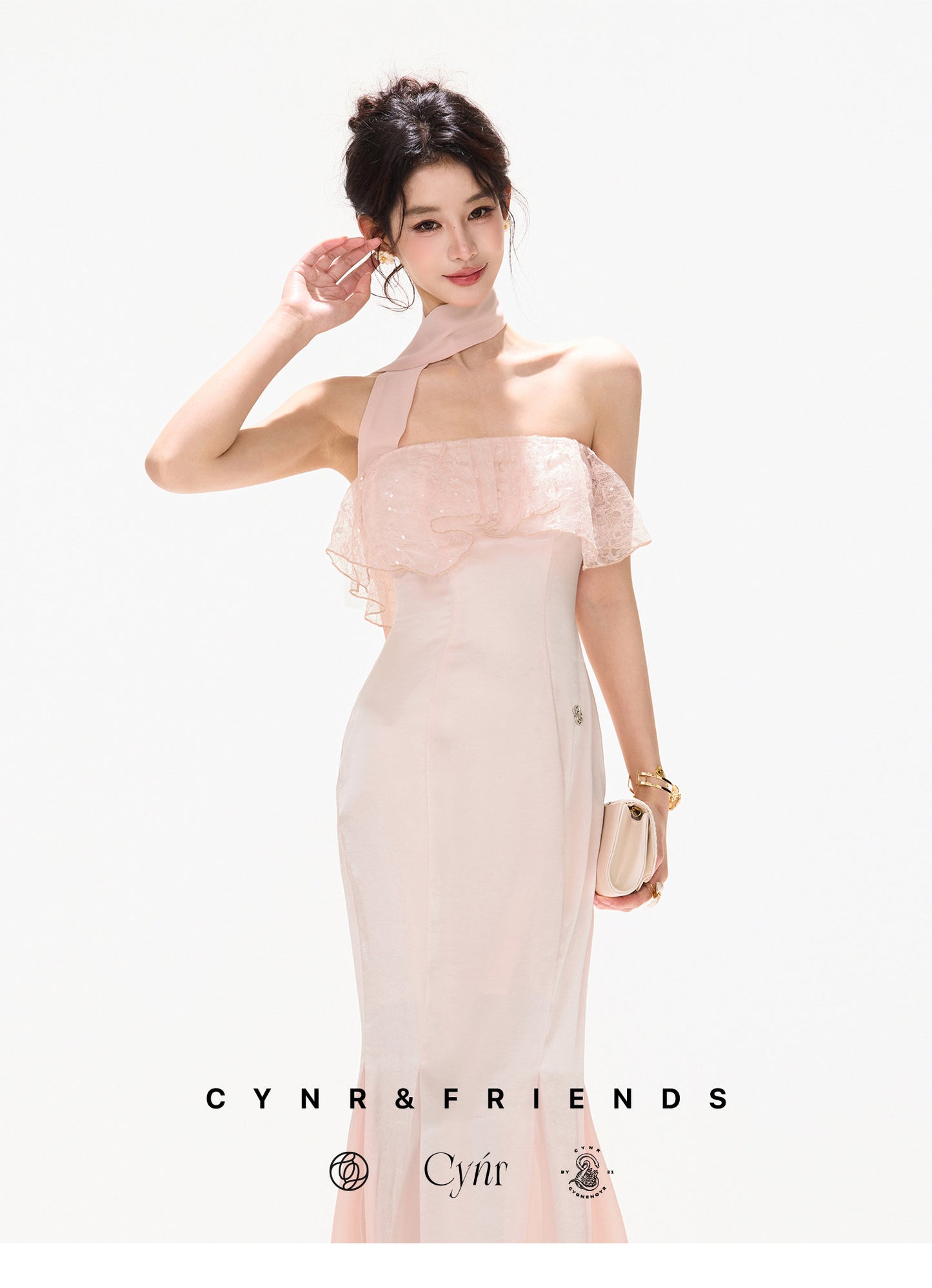 【日本在庫 】SATIN MERMAID DRESS