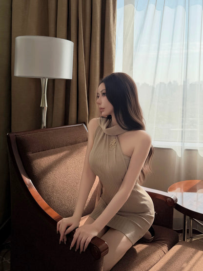 OFF SHOULDER KNIT MINI DRESS