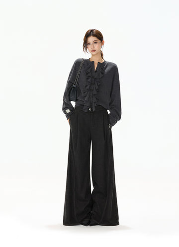 WOOL WIDE PANTS