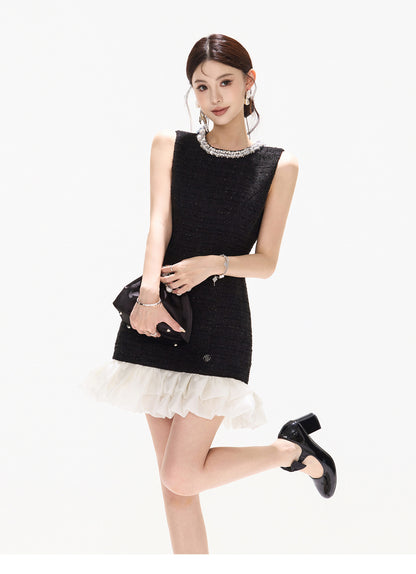 CHIC SEQUIN RUFFLE MINI DRESS