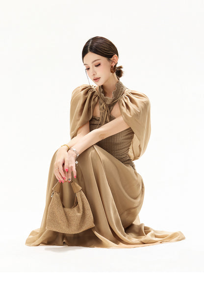 【日本在庫 】FRENCH HALTER MAXI DRESS