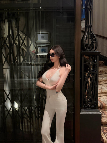 ATELIER LACE CROSS KNIT CAMISOLE