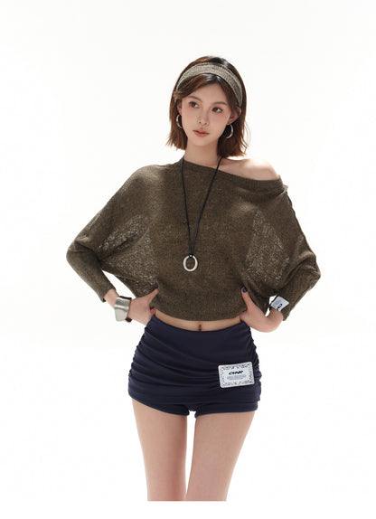 RELAXED MELANGE KNIT TOP