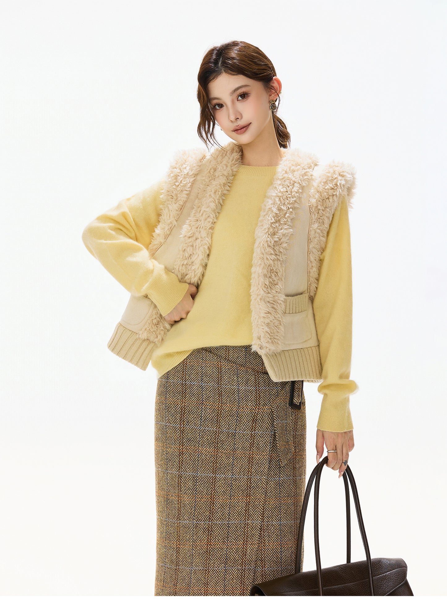 REVERSIBLE SHEARLING SUEDE VEST