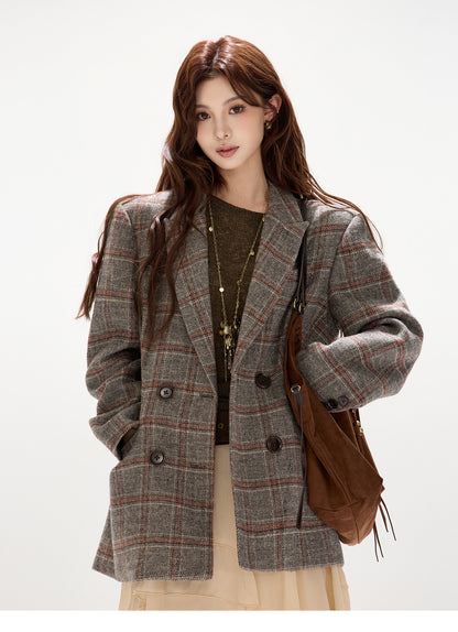 BRITISH BLAZER × BOHO CHIFFON SKIRT