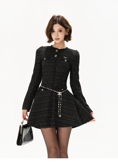 GLITTER HEPBURN KNIT DRESS