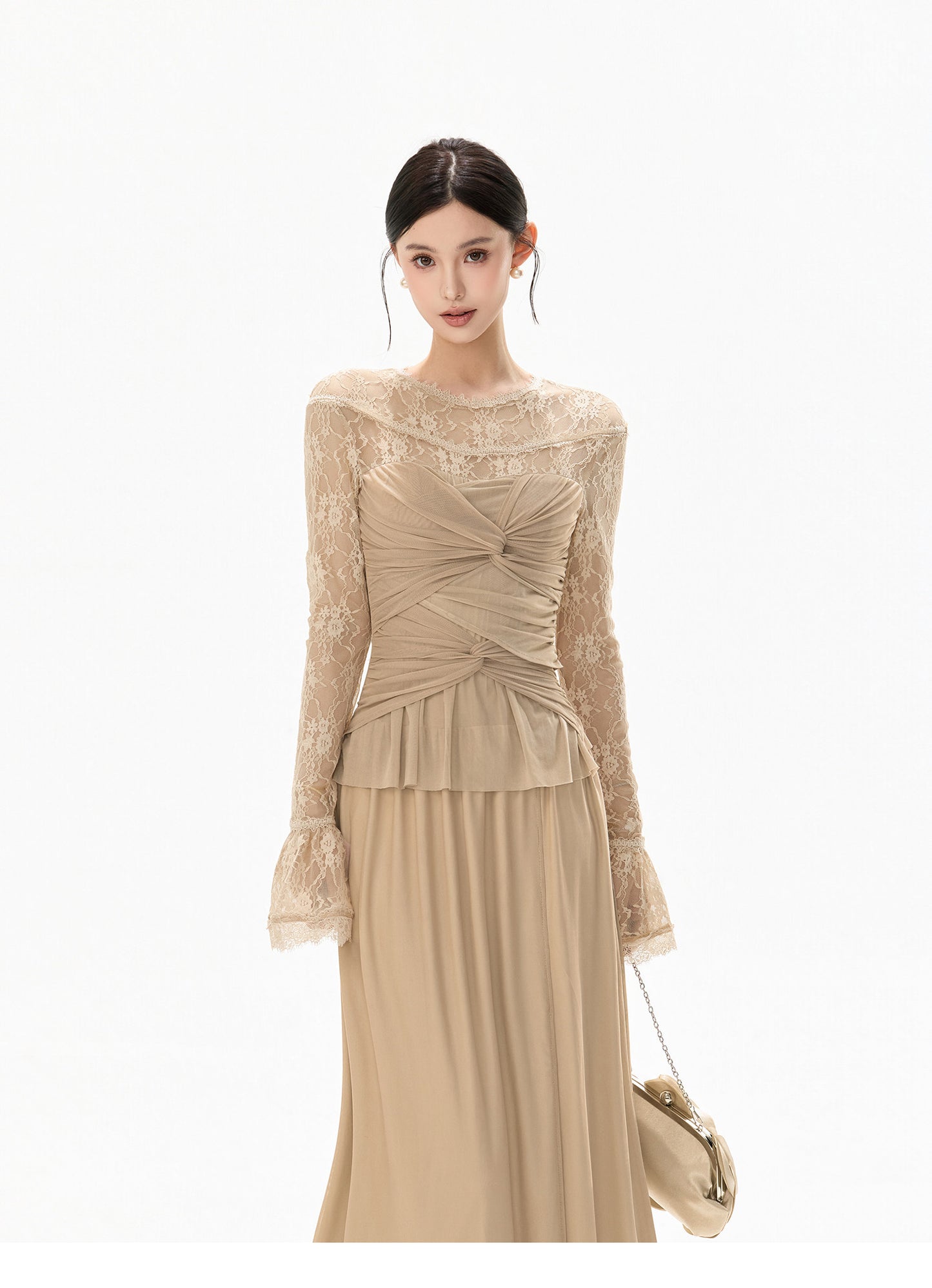 【再入荷予約】TWIST LACE MAXI DRESS