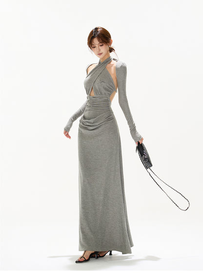 OLD MONEY AESTHETIC WAIST HOLLOW ONE-PIECE