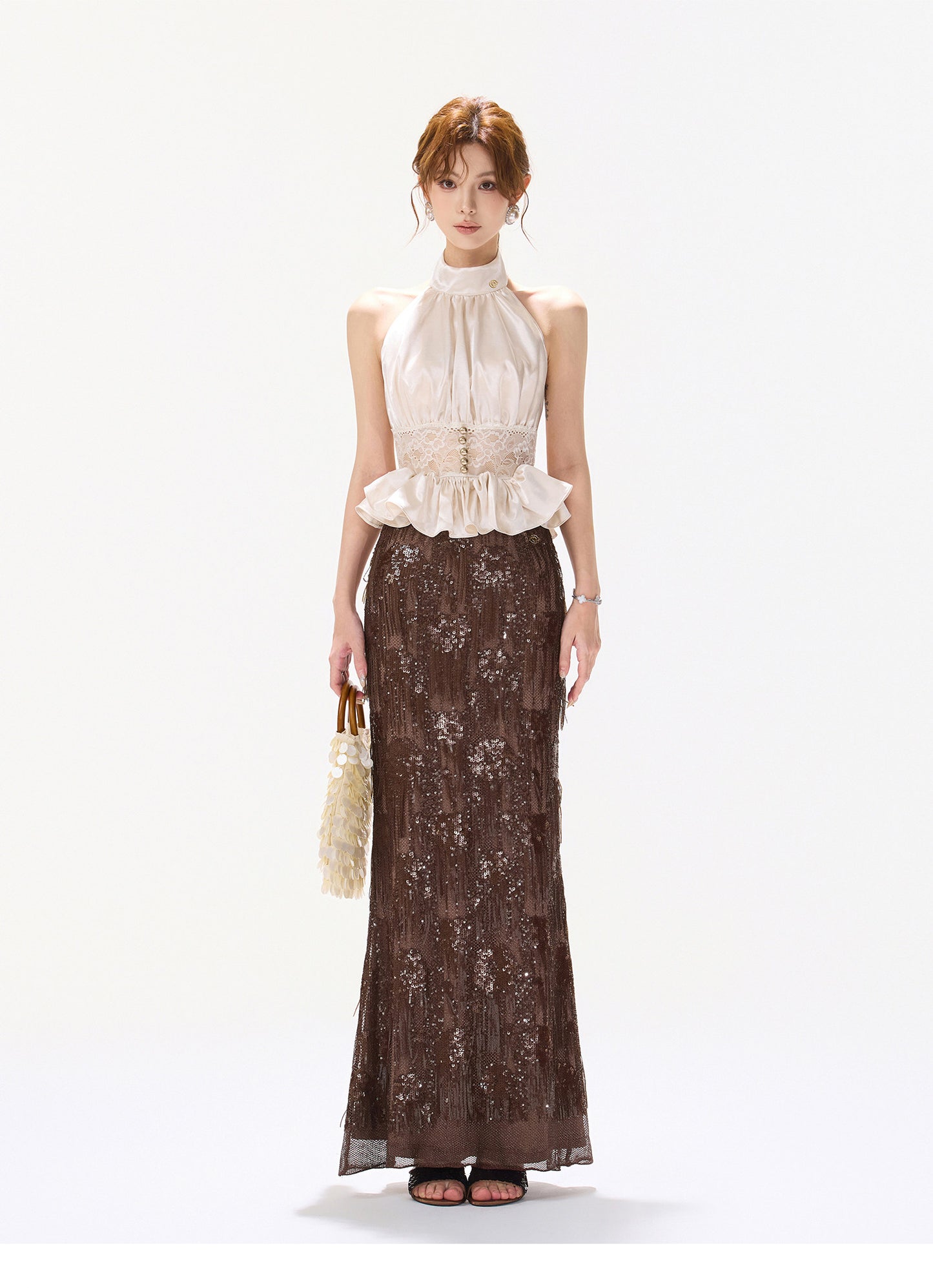 REGAL SATIN LACE SET