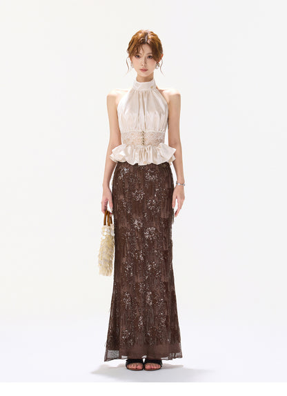 REGAL SATIN LACE SET