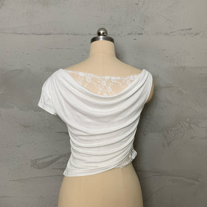 LACE PANEL PLEATED TOP