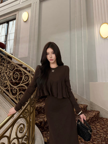 LAYERED KNIT CAMI DRESS SET