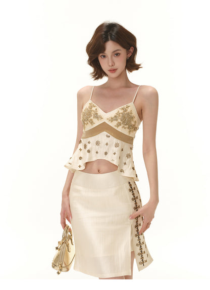 SEQUIN EMBROIDERY TWO-PIECE SET