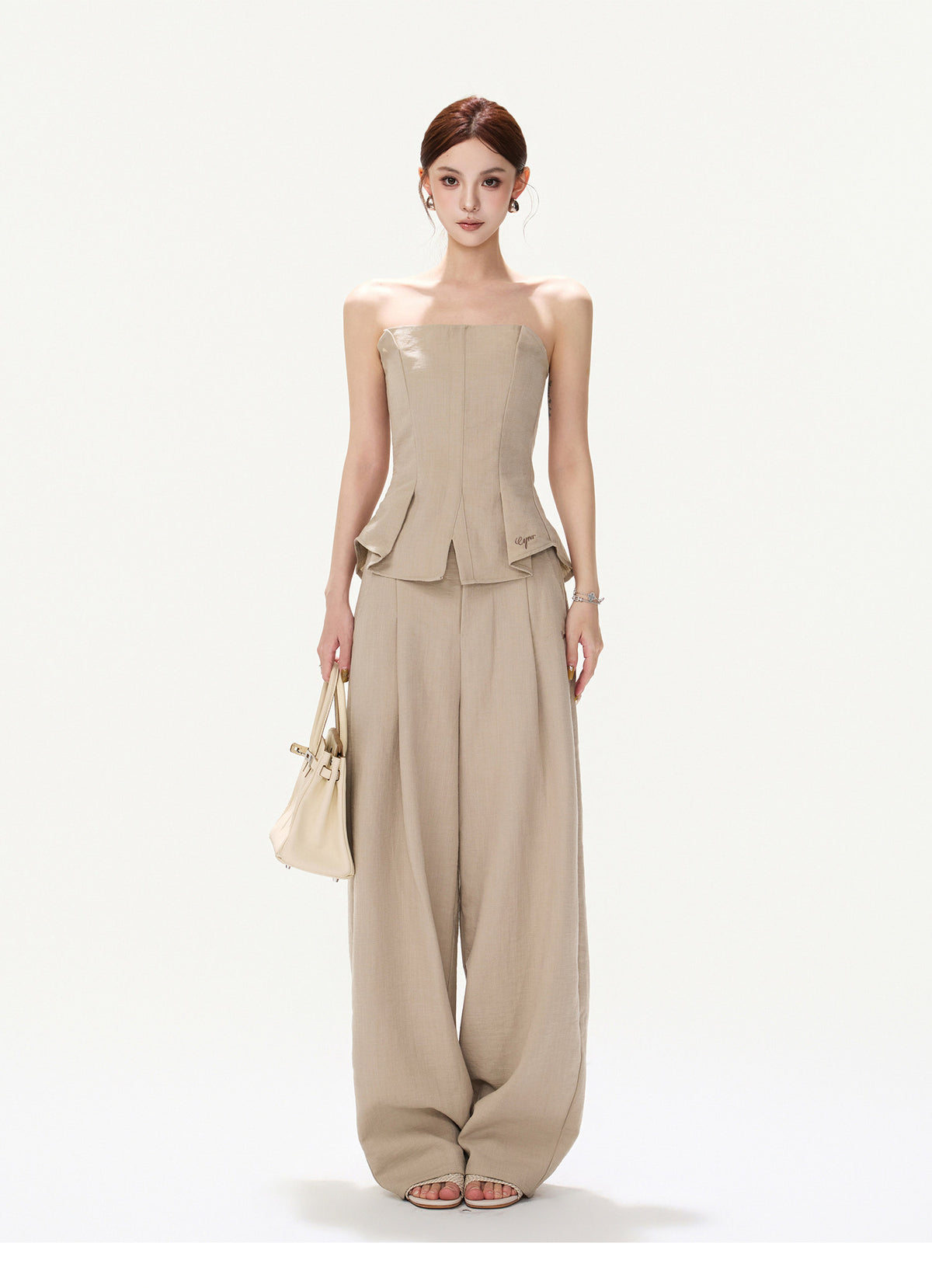 FRENCH LINEN PLEATED SET