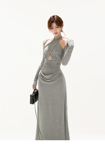 OLD MONEY AESTHETIC WAIST HOLLOW ONE-PIECE