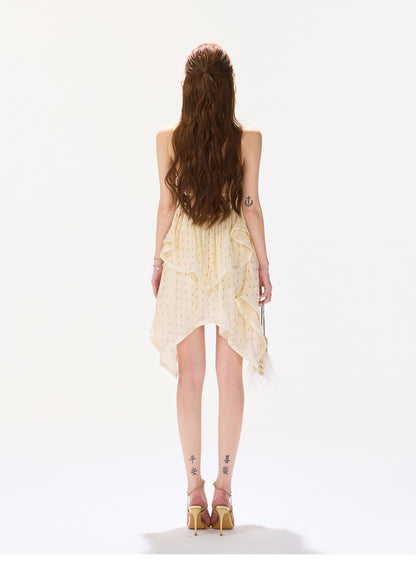 GOLDEN RIBBON MUSE DRESS