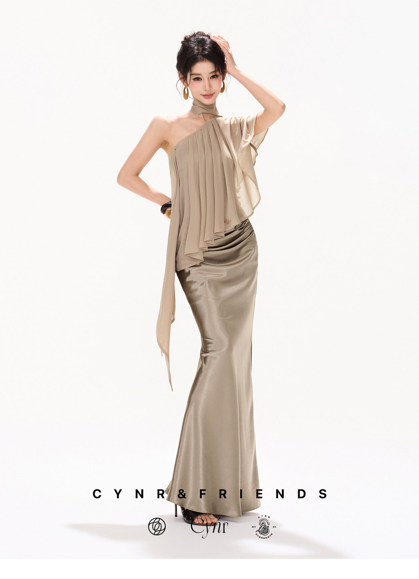 CHAMPAGNE DRAPED MERMAID SET