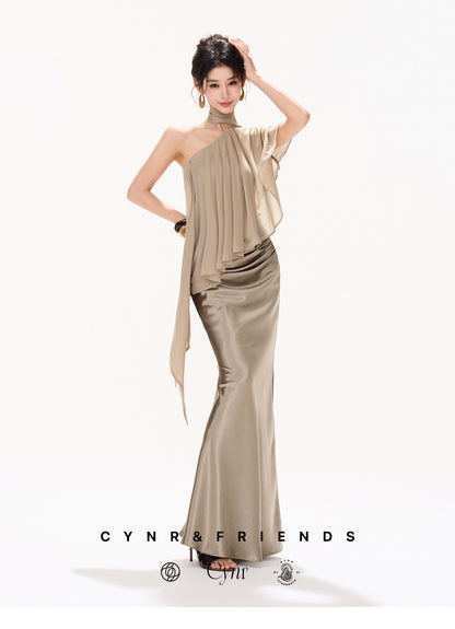 CHAMPAGNE DRAPED MERMAID SET