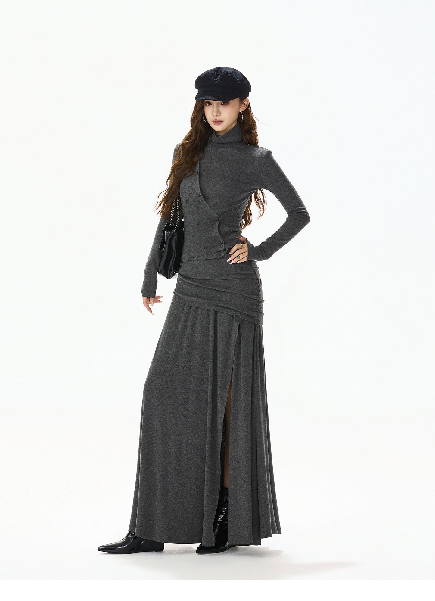 VINTAGE DOUBLE-BREASTED KNIT SET