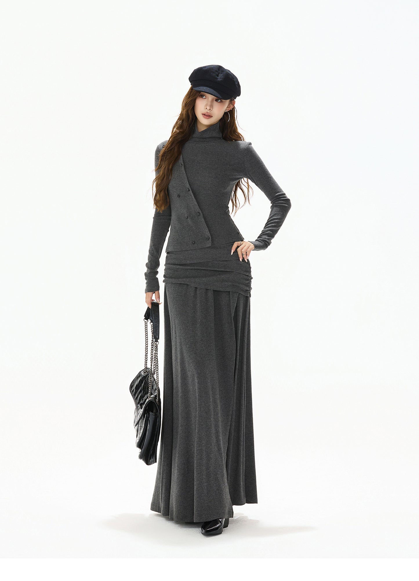 VINTAGE DOUBLE-BREASTED KNIT SET