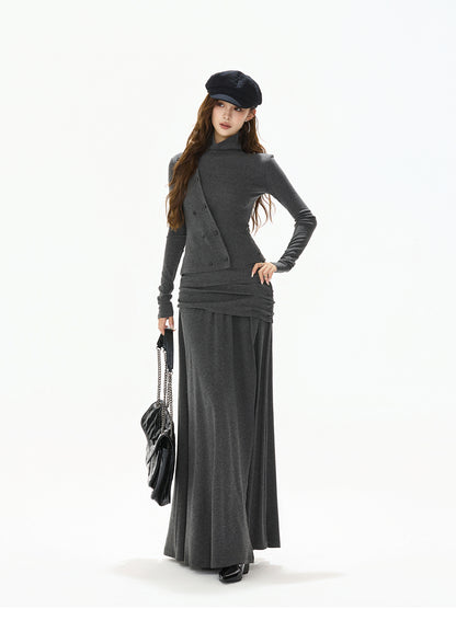 VINTAGE DOUBLE-BREASTED KNIT SET