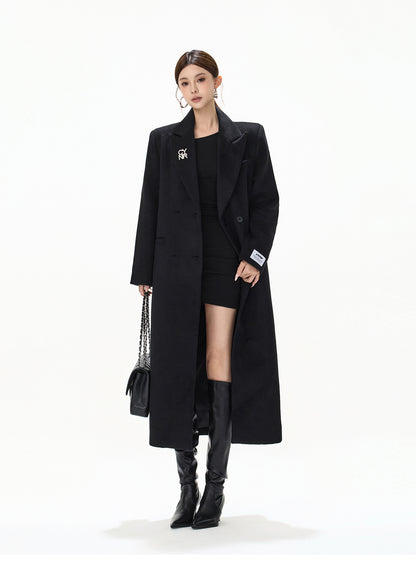 RHINESTONE WOOL OVERSIZED COAT