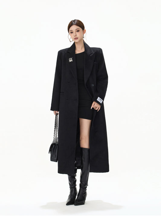 RHINESTONE WOOL OVERSIZED COAT