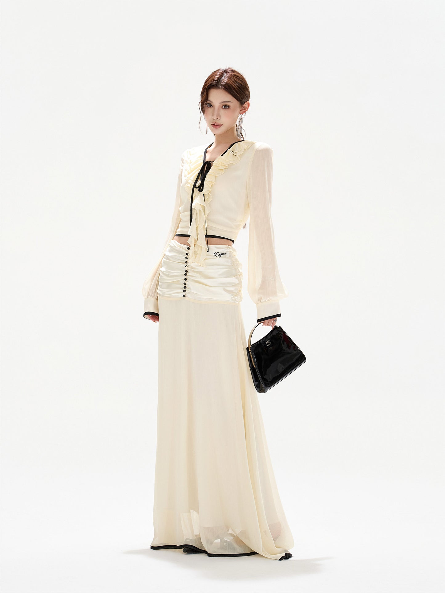 FRENCH SHEER CHIFFON SET