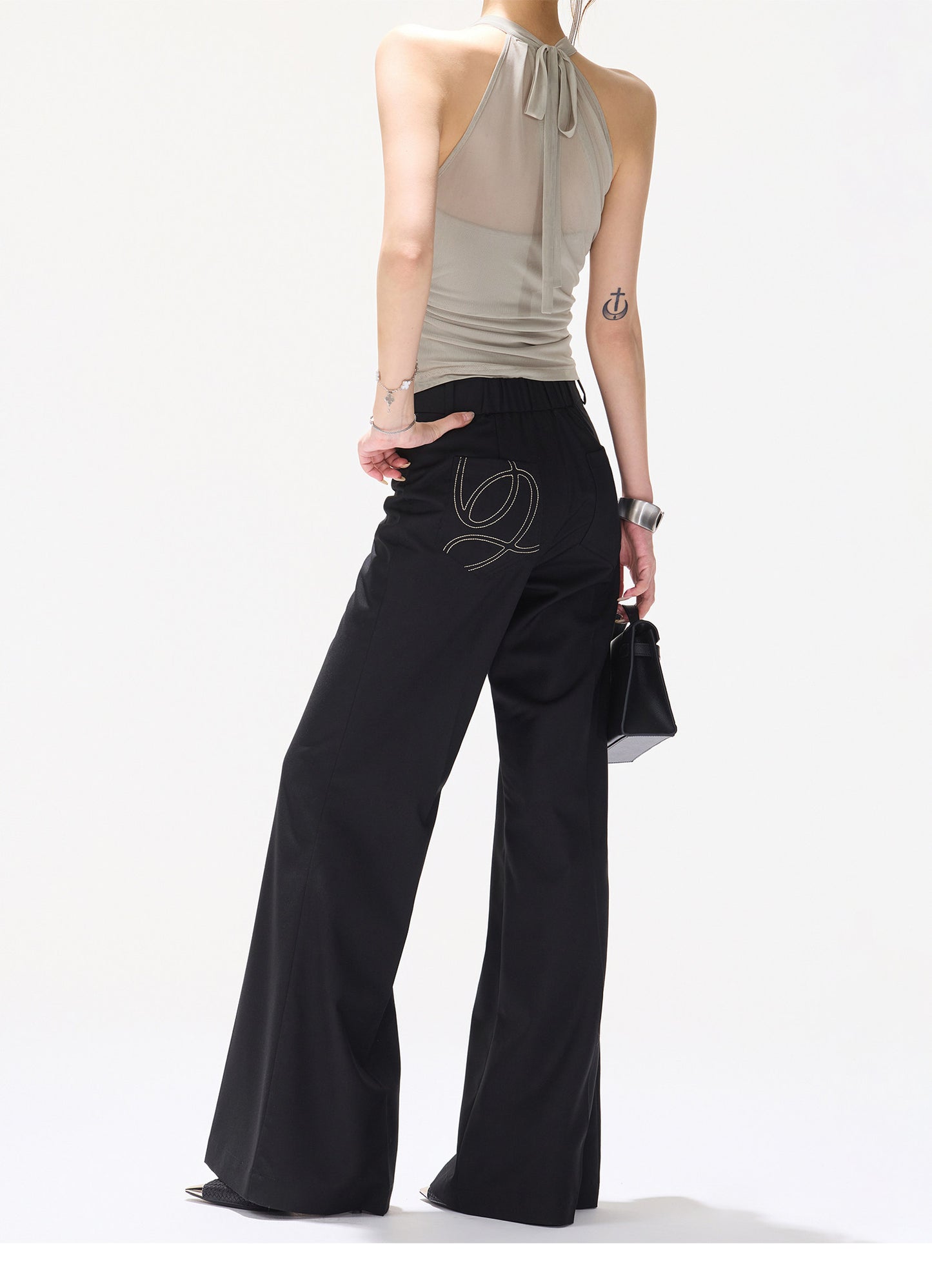 NOIR FLARE TROUSERS