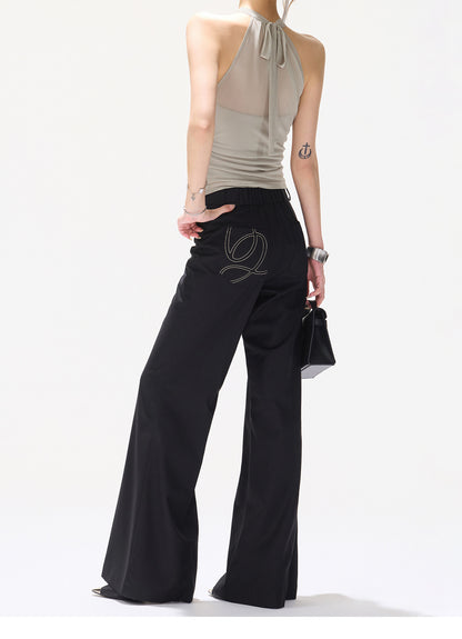 NOIR FLARE TROUSERS