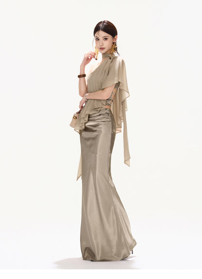 CHAMPAGNE DRAPED MERMAID SET