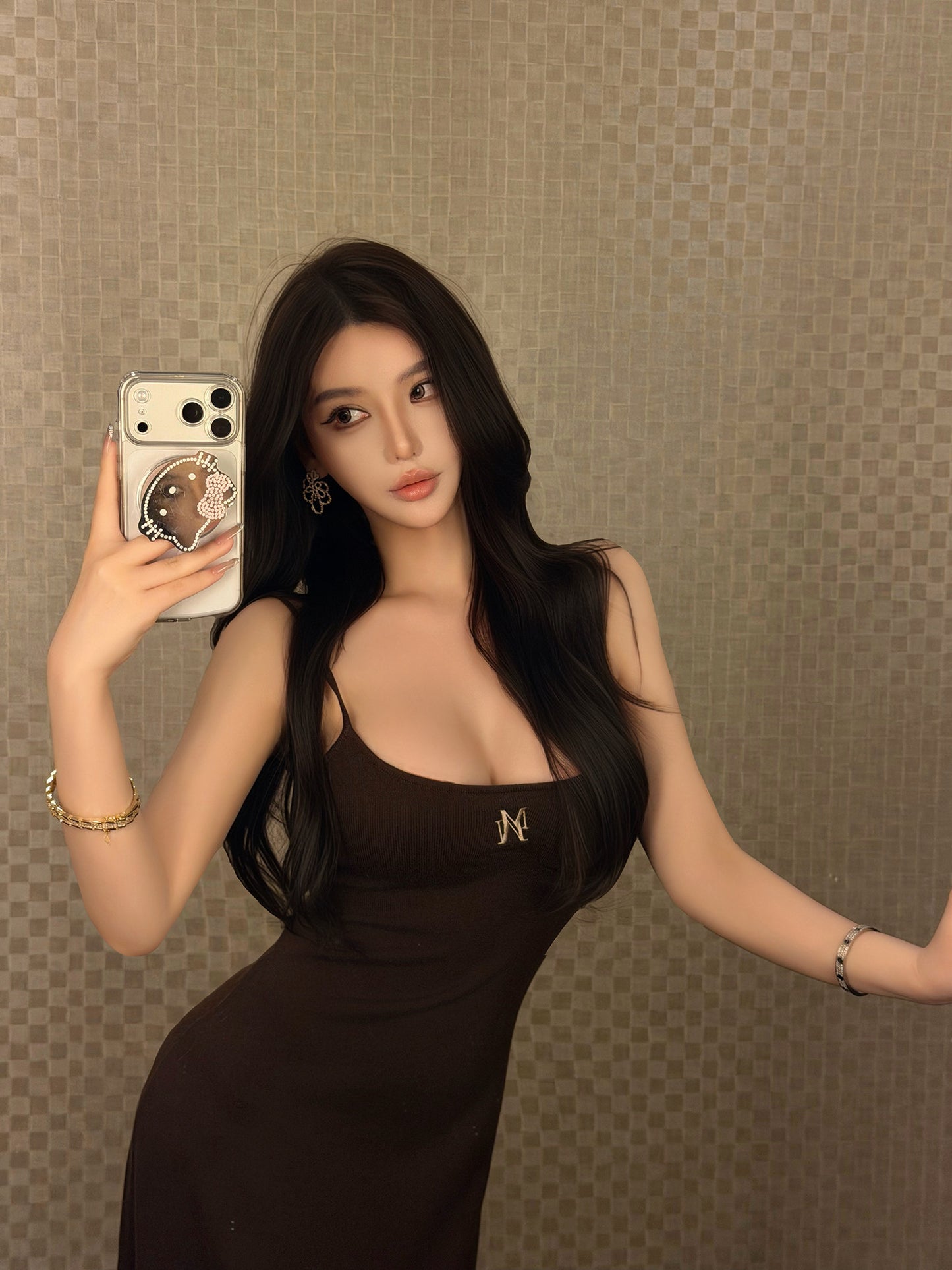 LAYERED KNIT CAMI DRESS SET