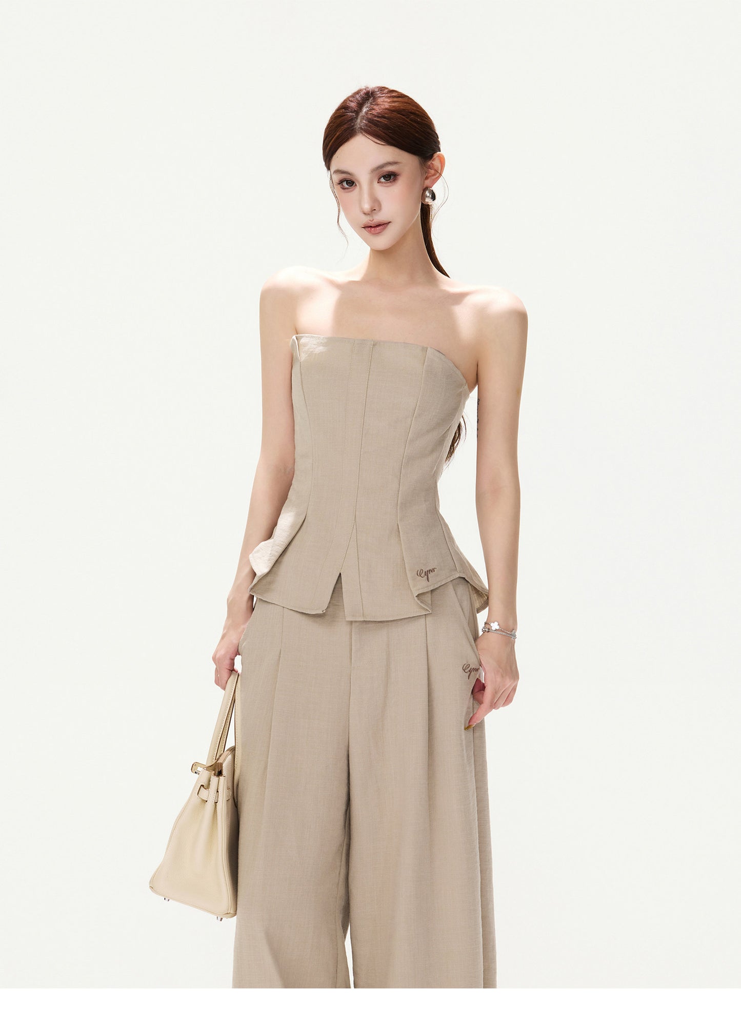 FRENCH LINEN PLEATED SET