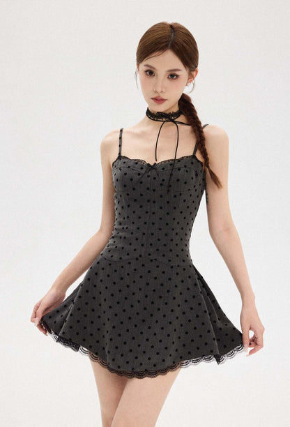 LACE POLKA DOT DRESS